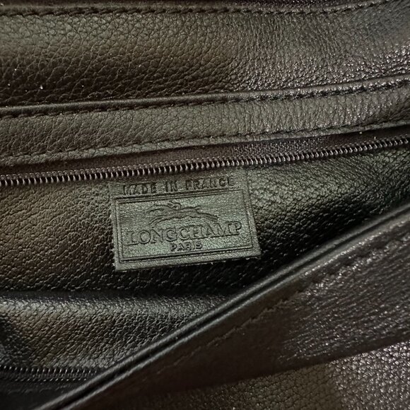 Vintage Longchamp Clutch Black Wallet Purse - Picture 6 of 8